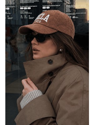 Ucla Axıs Kahve Baseball Cap Nakışlı ve Kaşe Kumaş  Unisex Şapka