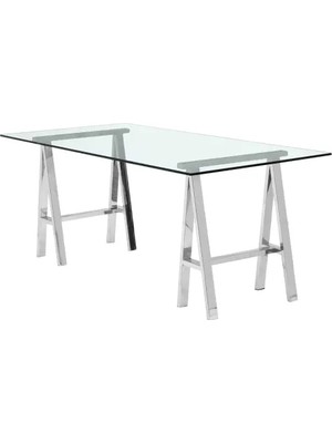 Vivense Arlo Paslanmaz Metal Yemek Masası