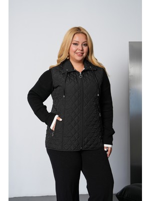 TUTveAL Collection Kadın Içi Ekoseli ,kapitone Yelek
