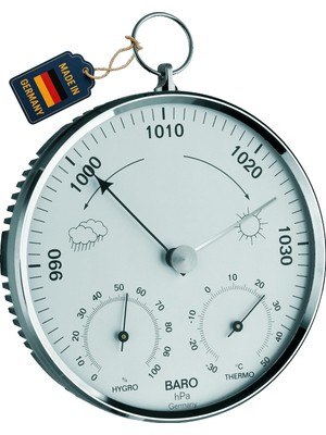 Dostmann Analog Hava Istasyonu, Metal Halkalı, Barometre, Termometre, Higrometre