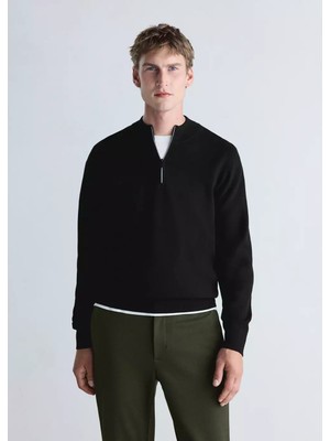 MANGO Man Comfort stretch fermuarlı sweatshirt