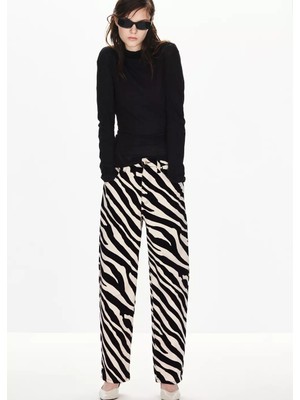 Mango Zebra Desenli Balon Pantolon