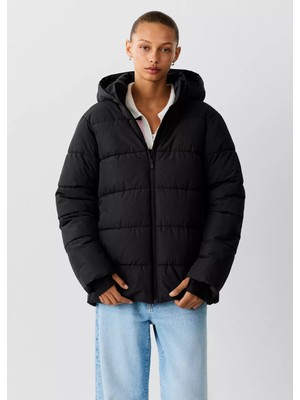 Mango Kapüşonlu Kapitone Anorak