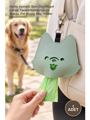 Yenilig 1 Adet Evcil Hayvan Dışkı Poşeti Taşıma Çantası – Asma Aparatlı Suni Deri Poşet Çıkışlı Tasma/kemer/çanta Askısı, Pet Waste Bag Holder