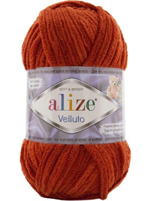 Alize Velluto Kadife El Örgü Ipliği 5 Adet (36)