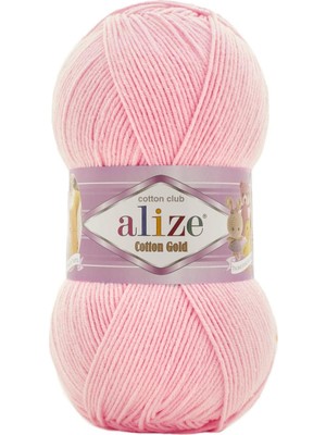 Alize Cotton Gold Pamuk 100GR El Örgü Ipi Yünü 518 Balerin Pembe