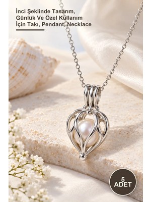 Yenilig 5 Adet Kolye – Inci Şeklinde Tasarım, Günlük ve Özel Kullanım Için Takı, Pendant, Necklace