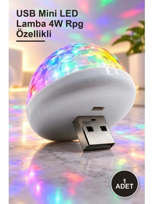 Yenilig 1 Adet USB Mini LED Lamba 4W Rpg Özellikli