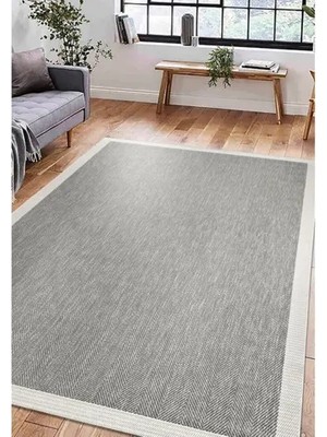 Vivense Novello Agra Hasır Dokulu Sisal Gri Halı, 160X160
