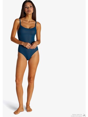Speedo Colorblock Racerback Kadın Lacivert Mayo.-