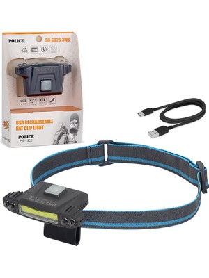 TeknoKapsül PS-1930 USB Şarjlı Cob LED Şapka Feneri