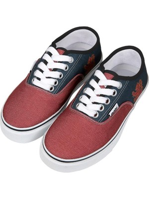 Dogo Kadın Vegan Bordo Sneakers - Warner Bros Harry Potter House Of Gryffindor Tasarım