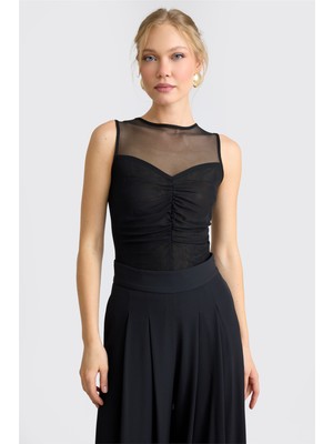 Home Store Büzgülü Tül Body