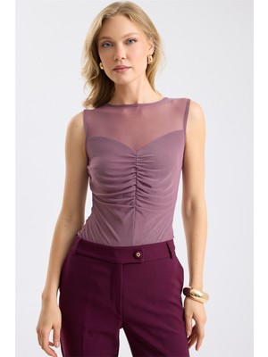 Home Store Büzgülü Tül Body