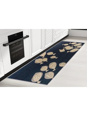 Vivense Dijital Baskı Kaymaz Yıkanabilir Mutfak Halısı, R2042 100X150 cm