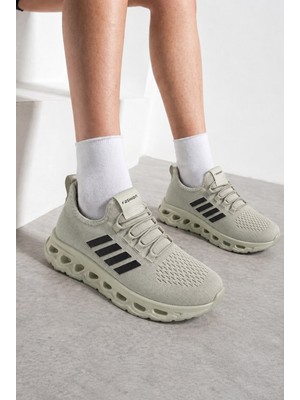 Nstil Unisex Spor Ayakkabı Şeritli Bağcıksız Hava Alan Ultra Rahat Hafif Taban Sneaker 125