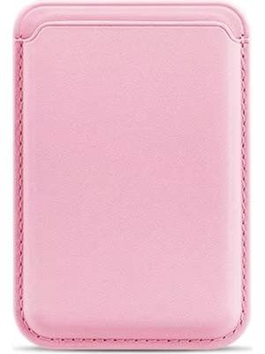Bi Deri Bideri Magsafe Deri Cüzdan Toz Pembe