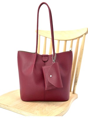 V'SHINE Model 3119 Cüzdan Detaylı Omuz Çantası (Bordo)