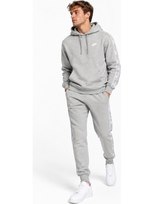 Nike Club Fleece Hoodie Track Suit Kapişonlu Pamuklu Eşofman Takımı Gri