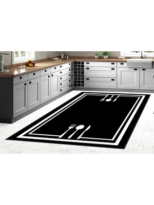 Vivense Dijital Baskı Kaymaz Yıkanabilir Mutfak Halısı, R2084 SM363 120X180 cm
