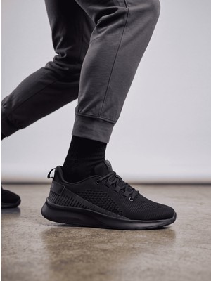 Tonny Black Erkek Siyah Siyah Nefes Alabilen Bağcıklı Sneaker