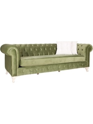3A Mobilya Long Green Chesterfield
