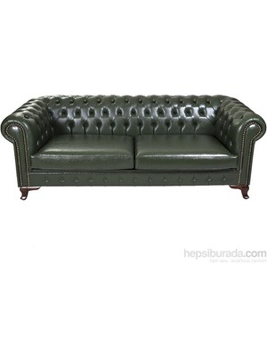 Green Leather Chesterfield
