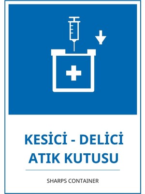 Ti Play Hastane Kesici - Delici Atık Kutusu Pvc Isg Levha 50X70CM
