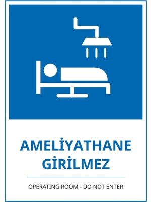 Ti Play Hastane Ameliyathane Girilmez Pvc Isg Levha 21X30CM