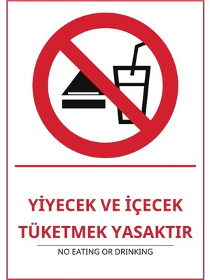 Ti Play Hastane Yiyecek ve Içecek Tüketmek Yasaktır Pvc Isg Levha 35X50CM