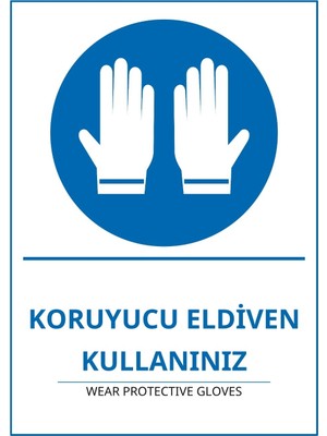Ti Play Hastane Koruyucu Eldiven Kullanınız Pvc Isg Levha 21X30CM