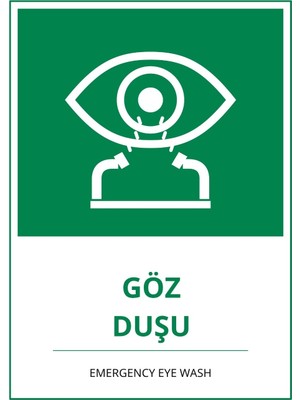 Ti Play Hastane Göz Duşu Pvc Isg Levha 35X50CM
