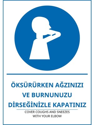 Ti Play Hastane Öksürürken Ağzınızı ve Burnunuzu Dirseğinizle Kapatınız Pvc Isg Levha 21X30CM