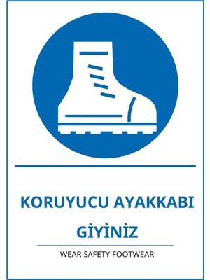 Ti Play Hastane Koruyucu Ayakkabı Giyiniz Pvc Isg Levha 21X30CM