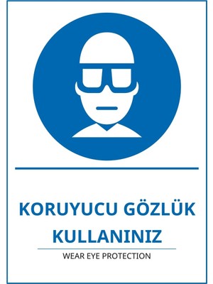 Ti Play Hastane Koruyucu Gözlük Kullanınız Pvc Isg Levha 35X50CM