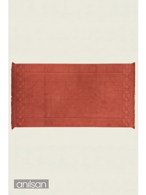 Anılsan Fesun %100 Pamuk Ayak Havlusu - Kiremit 60x130, 690 Gr
