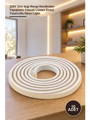 Yenilig 10 Adet CT-4561G Cob Neon LED Gün Işığı – 220V Gün Işığı Rengi Kendinden Yapışkanlı Yüksek Lümen Enerji Tasarruflu Neon Light
