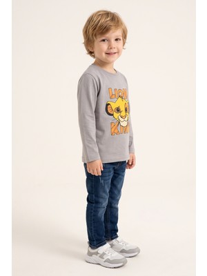 Crassi Erkek Çocuk Lion Baskılı Uzun Kollu Sweatshirt %100 Pamuklu