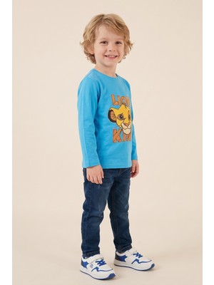 Crassi Erkek Çocuk Lion Baskılı Uzun Kollu Sweatshirt %100 Pamuklu