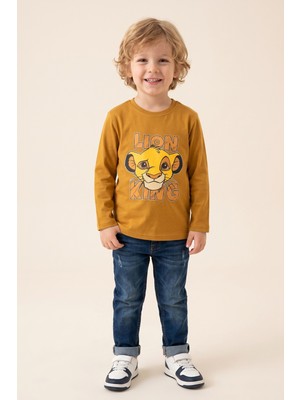 Crassi Erkek Çocuk Lion Baskılı Uzun Kollu Sweatshirt %100 Pamuklu