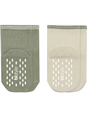 Bistyle Çemberli Basic Penye Kaymaz Soket Çorap 2li 10146 Nil