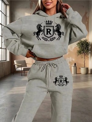 Woodroffe Unisex Royal Oversize Kapüşonlu Eşofman Takımı Salaş