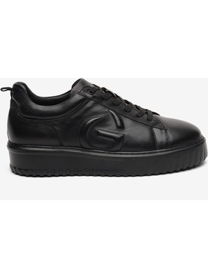 Greyder Erkek Siyah Hakiki Deri Sneaker Ayakkabı 4K1SA17850