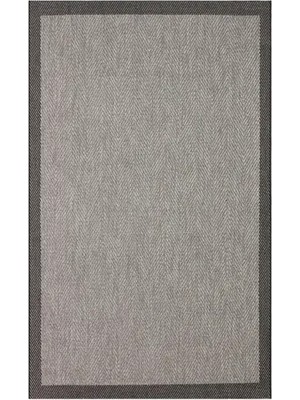 Vivense Arven 02 Siyah Gri Sisal Modern Halı, 80X150