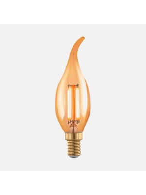 Eglo 9 Adet LED Mum Kıvrık  4W Amber 1700K Ampul