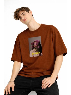 Fiore Ayakkabı Blurry - Oversize Erkek Tişört Kahve