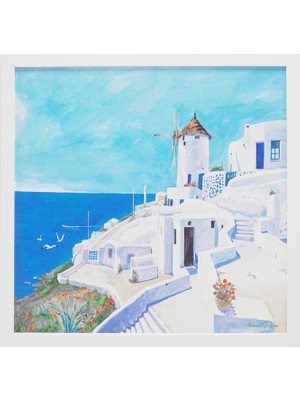 Mina Art Çerçeveli Linen Baskı Tablo 43X43 cm