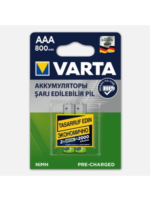 7 Adet Varta Rech Accu Pow 2 Aaa 800M Şarjlı Pil