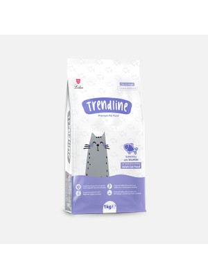 5 Adet Trendline Somonlu Yetişkin Kuru Kedi Maması 1 kg