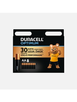 2 Adet Duracell Optimum 8’li Aa Alkalin Kalem Pil